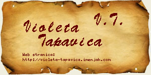 Violeta Tapavica vizit kartica